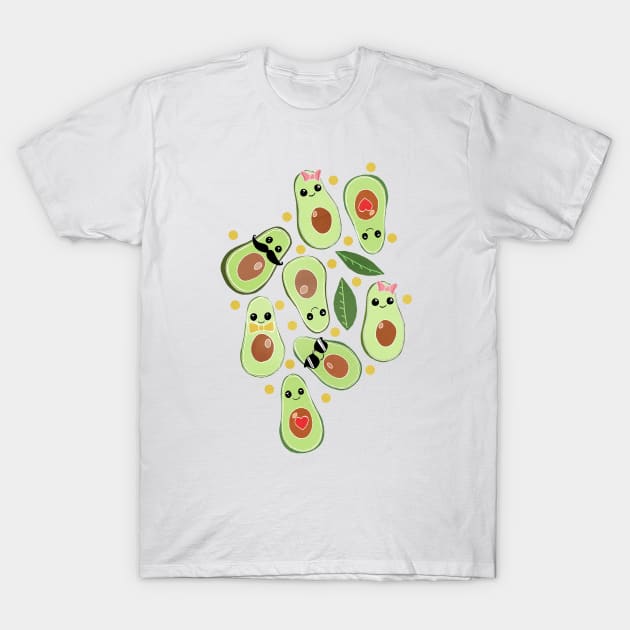 Stylish Avocados T-Shirt by tangerinetane